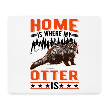 Home is where my Otter is Otter Sea Otter - Mouse Pad (horizontal) - white - Front