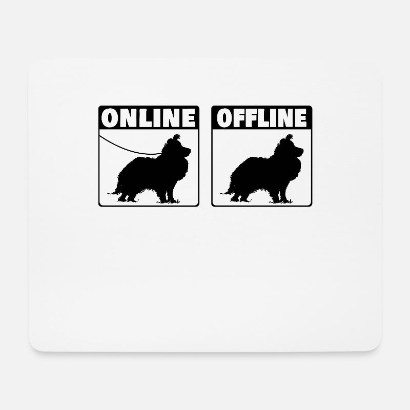 Sheltie Hütehund Online Shetland Sheepdog - Mousepad (Querformat) - Weiß
