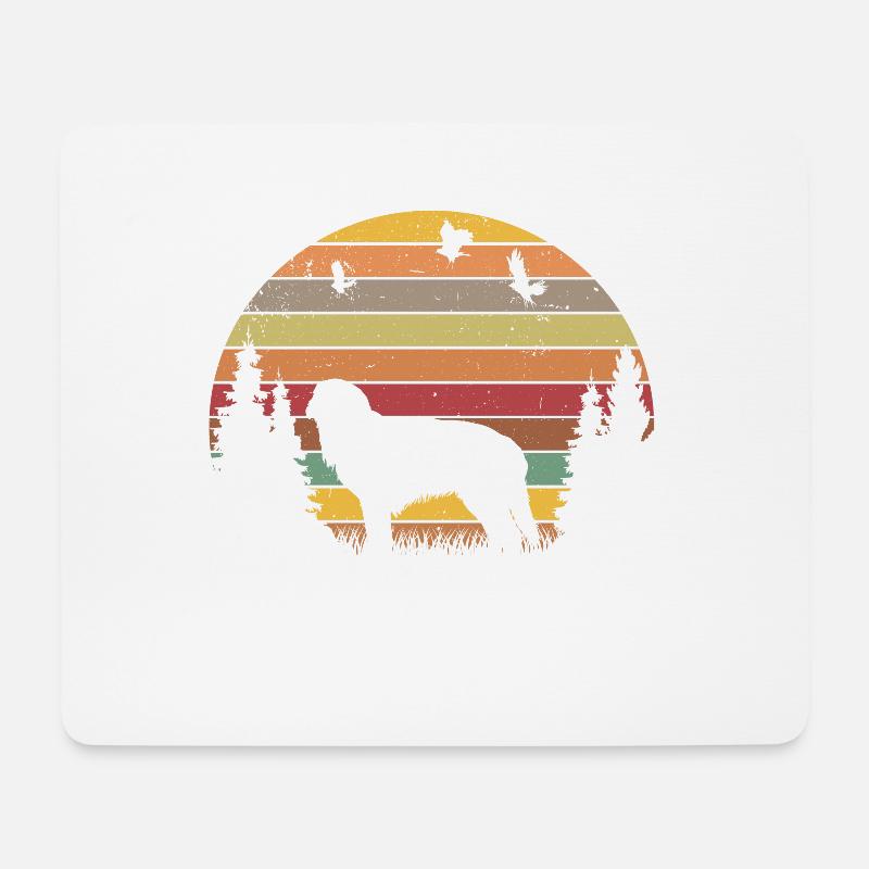 Hovawart Retro Vintage - Mousepad (Querformat) - Weiß