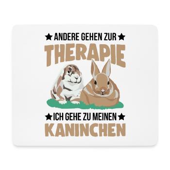 Kaninchen Therapie Häschen Hase Kaninchen - Mousepad (Querformat) - Weiß - Vorne