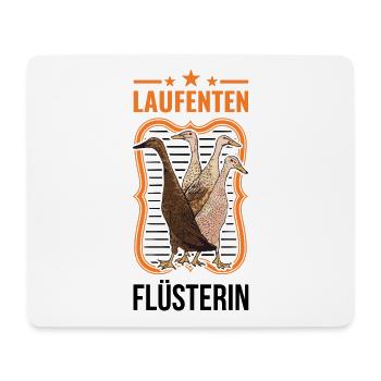 Laufenten Flüsterin Indische Laufente Flaschenente - Mousepad (Querformat) - Weiß - Vorne