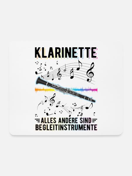 Klarinette Alles andere sind Begleitinstrumente - Mousepad (Querformat) - Weiß