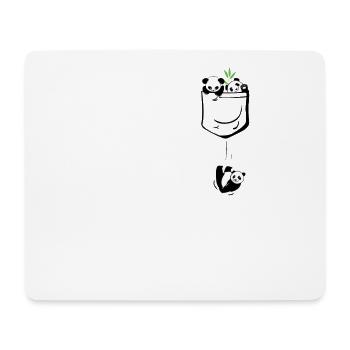 Kawaii Cute Bear Panda Animal In Pocket - Mousepad (Querformat) - Weiß - Vorne