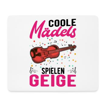 Coole Mädels spielen Geige Violine Geige - Mousepad (Querformat) - Weiß - Vorne