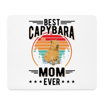 Meilleure maman Capybara Ever Wasserschwein - Tapis de souris (format paysage) - blanc - Devant