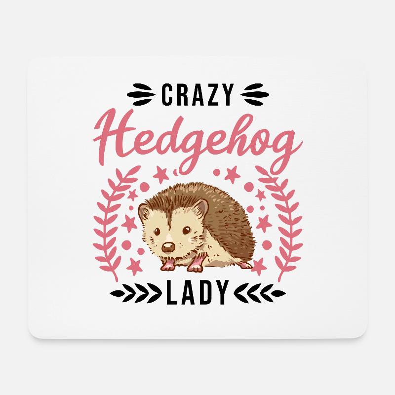 Crazy Hedgehog lady Hedgehog Spiny Organ - Mouse Pad (horizontal) - white