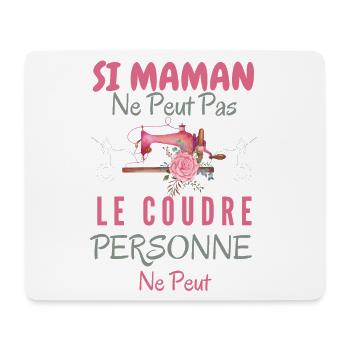 Humour Maman couturière - Tapis de souris (format paysage) - blanc - Devant