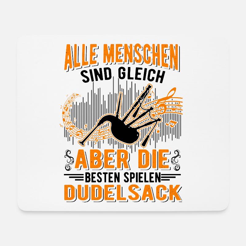 Dudelsack Dudelsackspieler - Mousepad (Querformat) - Weiß