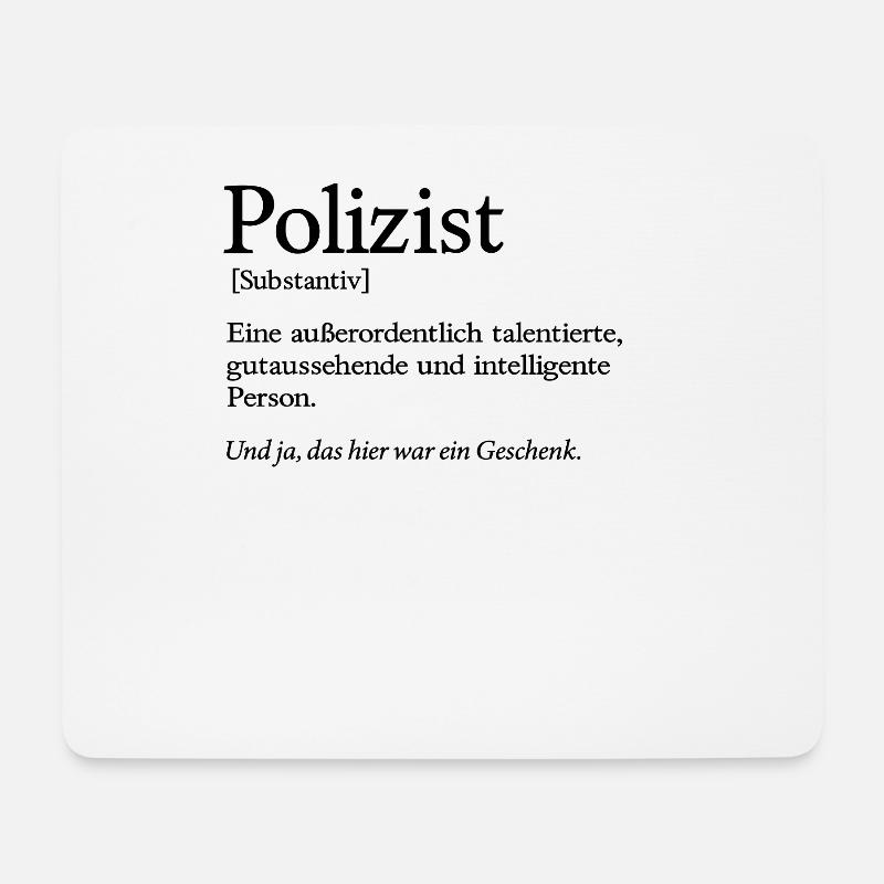 Polizist Gutaussehend Polizisten Polizei - Mousepad (Querformat) - Weiß