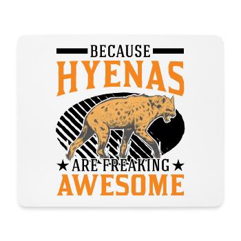I just really like Hyenas, ok Erdwolf Hyäne - Mousepad (Querformat) - Weiß - Vorne