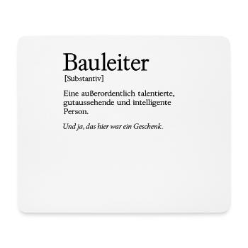 Bauleiter Baustelle Handwerker Bauleitung - Mousepad (Querformat) - Weiß - Vorne