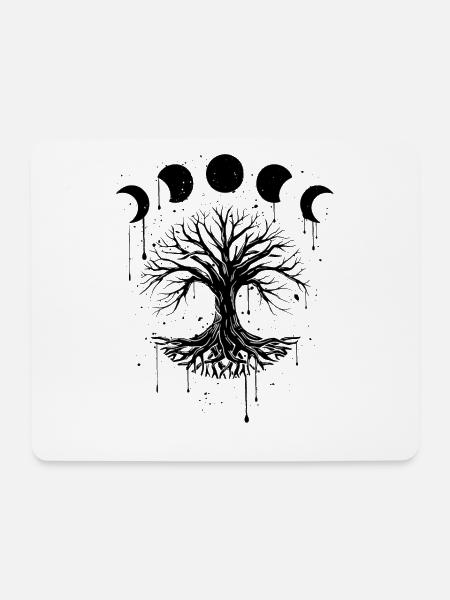 Occult Grunge Gothic Okkult Aesthetic - Mousepad (Querformat) - Weiß