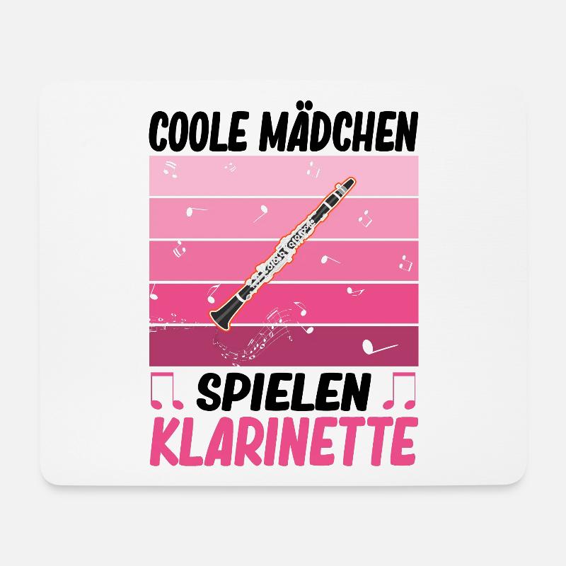 Klarinette Klarinettist - Mousepad (Querformat) - Weiß