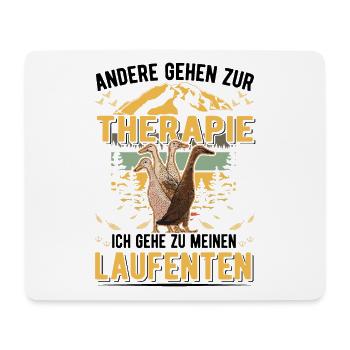 Indische Laufente Therapie Flaschenente - Mousepad (Querformat) - Weiß - Vorne