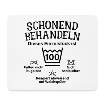 Schonend Behandeln 100. Geburtstag Einzelstück - Mousepad (Querformat) - Weiß - Vorne