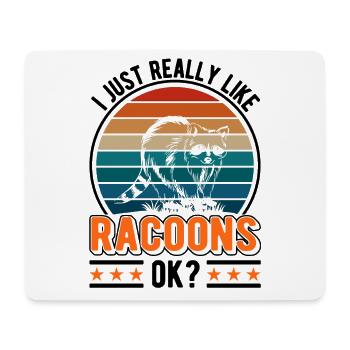 I just really like Racoons, ok? Waschbär - Mousepad (Querformat) - Weiß - Vorne