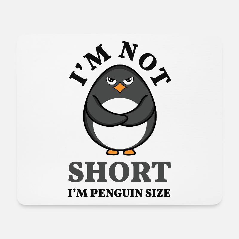 Funny Not Short Penguin Snow Cool Penguin - Mousepad (Querformat) - Weiß