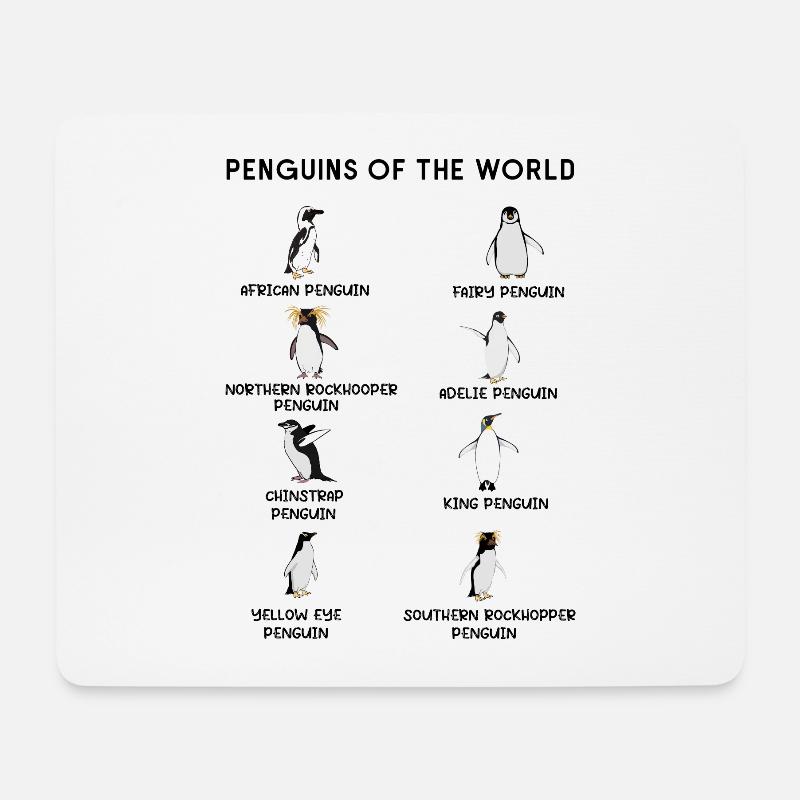 Cute Penguins Of World Penguin - Mousepad (Querformat) - Weiß