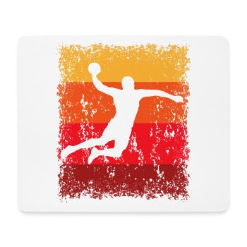 Vintage Retro Handball Handballer Handballspieler - Mousepad (Querformat) - Weiß - Vorne