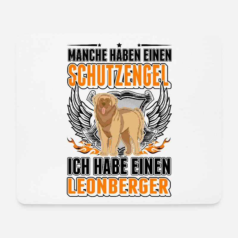 Leonberger Schutzengel - Mousepad (Querformat) - Weiß