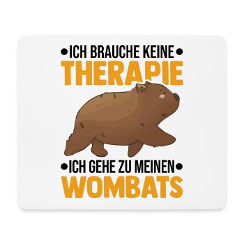 Wombat Therapie - Mousepad (Querformat) - Weiß - Vorne