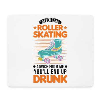Rollschuhe Alkohol Rollkunstlauf Roller Skates - Mousepad (Querformat) - Weiß - Vorne