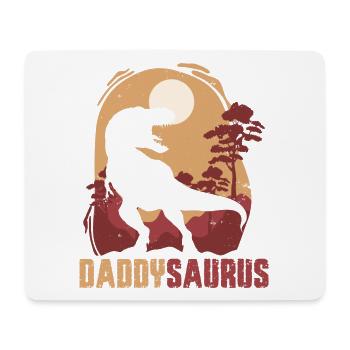 Daddysaurus Sunset Silhouette - Mouse Pad (horizontal) - white - Front