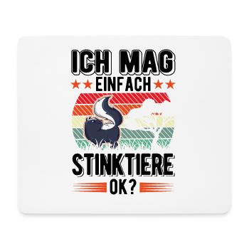 Ich mag einfach Stinktiere - Mousepad (Querformat) - Weiß - Vorne