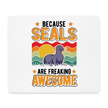 Robbe Geschenk Seelöwe - Mousepad (Querformat) - Weiß - Vorne