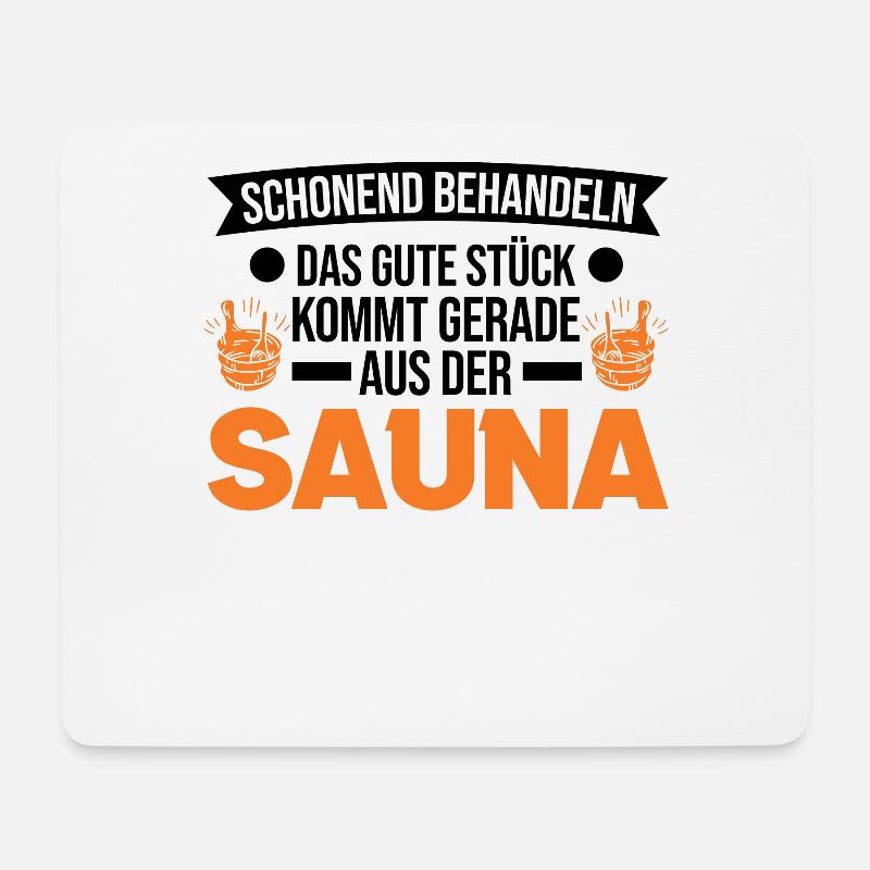Sauna Saunieren Saunagänger - Mousepad (Querformat) - Weiß