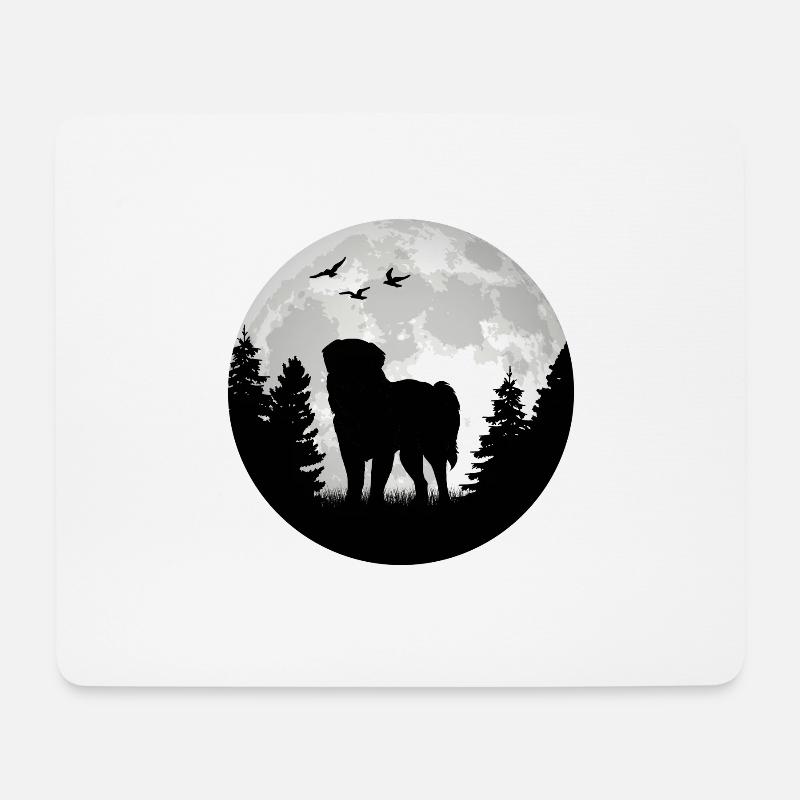 Leonberger Mond - Mousepad (Querformat) - Weiß