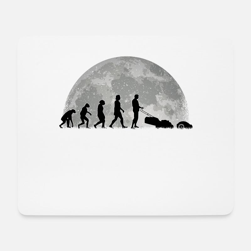 Mähroboter Evolution Mond Rasenroboter - Mousepad (Querformat) - Weiß