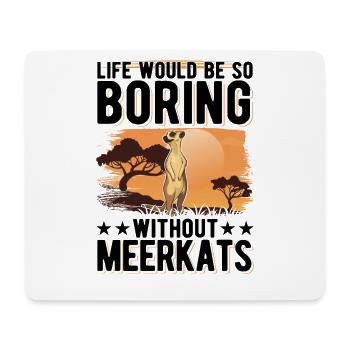 Suricate Cadeau Suricate Suricate - Tapis de souris (format paysage) - blanc - Devant