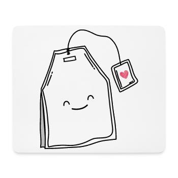 Tea lover tea smile - Mouse Pad (horizontal) - white - Front