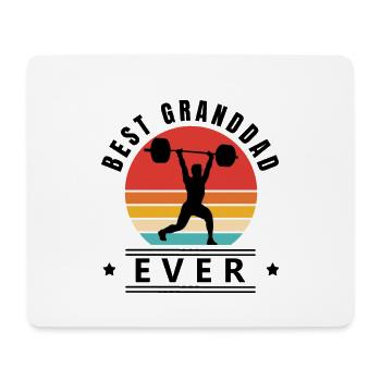Best granddad ever weight lifting - Mouse Pad (horizontal) - white - Front