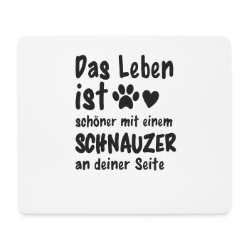 Schnauzer Hund Hundehalter - Mousepad (Querformat) - Weiß - Vorne