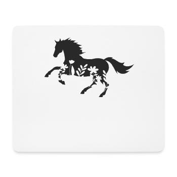 Pferde Mädchen Reiterin Pferde - Mousepad (Querformat) - Weiß - Vorne