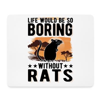 Rat Gift House Rat - Mouse Pad (horizontal) - white - Front