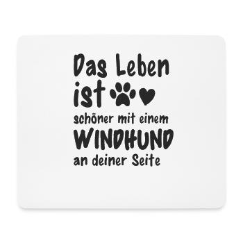 Windhund Hund Hundehalter Lustig Windhund - Mousepad (Querformat) - Weiß - Vorne