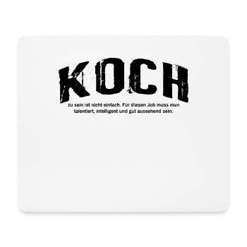 Koch zu sein ist nicht einfach - Mousepad (Querformat) - Weiß - Vorne