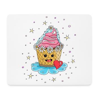 Cupcake Muffin Kuchen als Braut - Mousepad (Querformat) - Weiß - Vorne