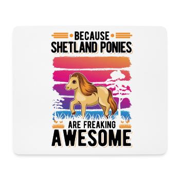 Parce que les poneys Shetland sont impressionnants - Tapis de souris (format paysage) - blanc - Devant