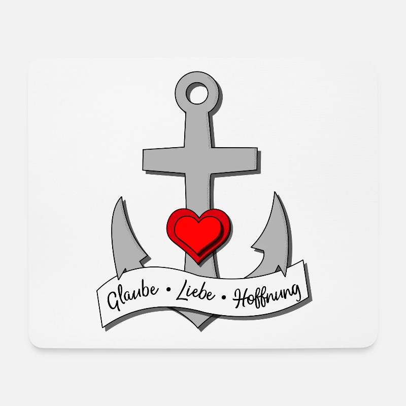 Glaube - Liebe - Hoffnung - Mousepad (Querformat) - Weiß