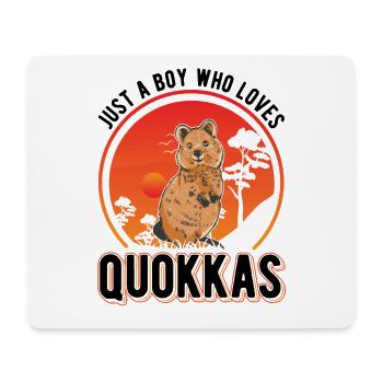 Quokka Junge Kurzschwanzkänguru - Mousepad (Querformat) - Weiß - Vorne