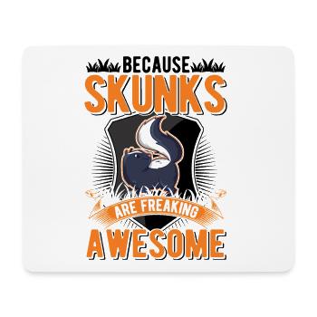 Parce que les Skunks sont des Skunk géniales - Tapis de souris (format paysage) - blanc - Devant