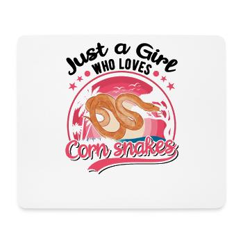 Kornnatter Mädchen Corn Snake - Mousepad (Querformat) - Weiß - Vorne
