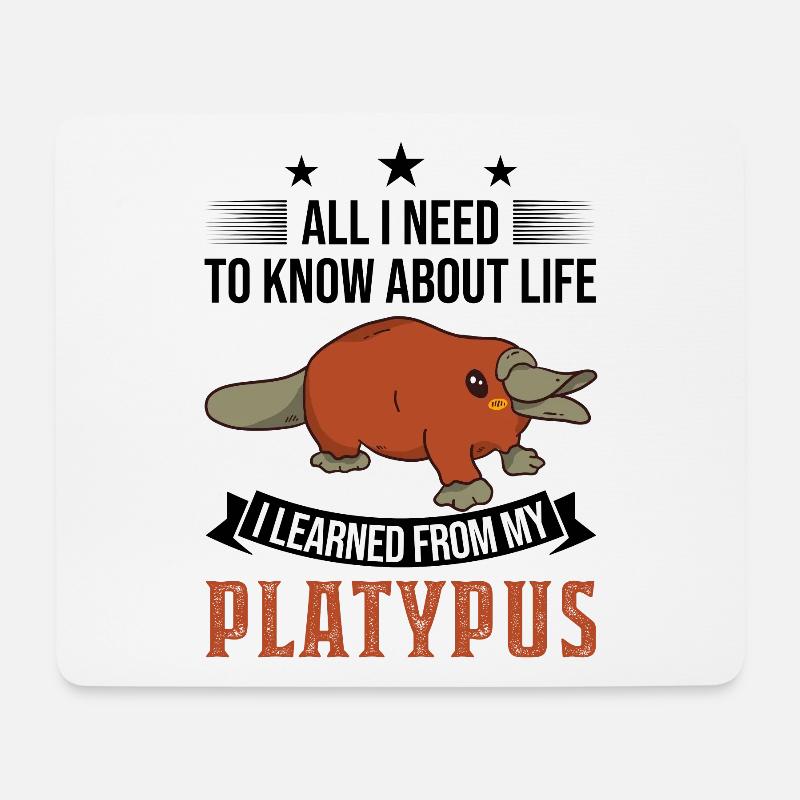 Schnabeltier Geschenk Platypus - Mousepad (Querformat) - Weiß