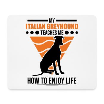 Italian greyhound Italian wind chime - Mouse Pad (horizontal) - white - Front