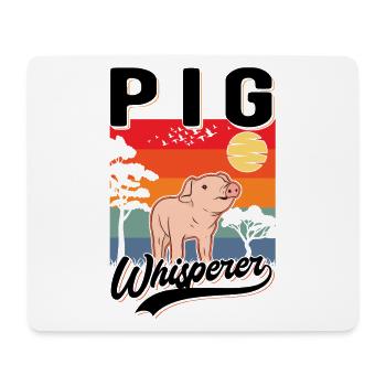 Schweineflüsterer Schweine Pig Whisperer - Mousepad (Querformat) - Weiß - Vorne