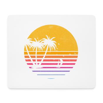 Plage été vacances palmiers 4 - Tapis de souris (format paysage) - blanc - Devant